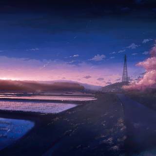 Anime road 4k wallpaper