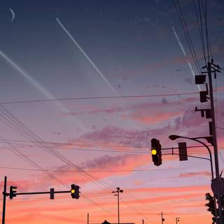 Anime street 4k phone wallpaper