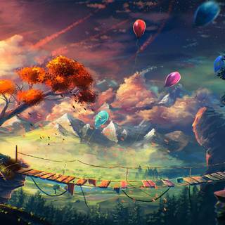 Landscape art 4k wallpaper