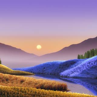 Landscape art 4k wallpaper