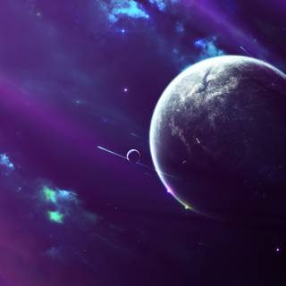 4k purple space wallpaper