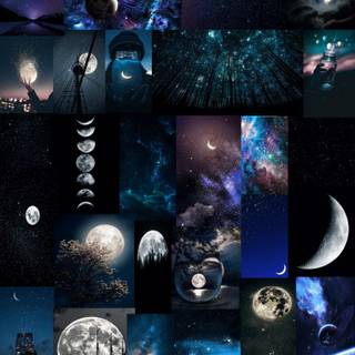 Moon collage wallpaper