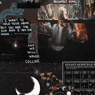Moon collage wallpaper