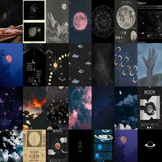 Moon collage wallpaper
