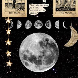 Moon collage wallpaper