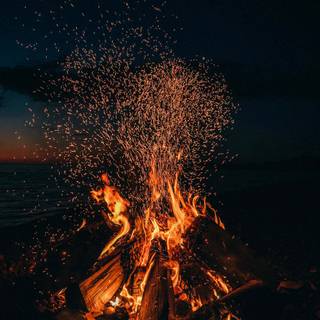Summer camp fire wallpaper
