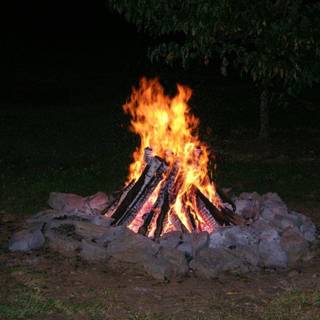 Summer camp fire wallpaper