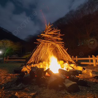 Summer camp fire wallpaper