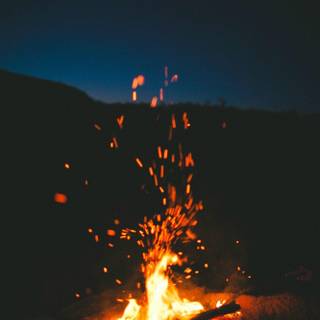 Summer camp fire wallpaper