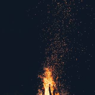 Summer camp fire wallpaper
