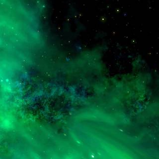 Green galaxy 4k wallpaper