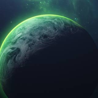 Green galaxy 4k wallpaper