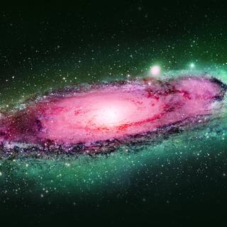 Green galaxy 4k wallpaper