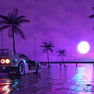 Car 4k night wallpaper