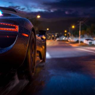 Car 4k night wallpaper