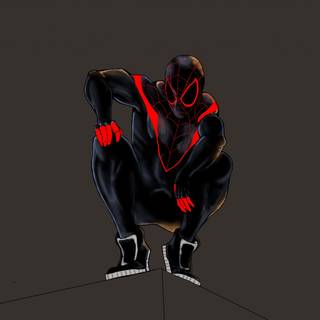 Spider-Man 4k black wallpaper