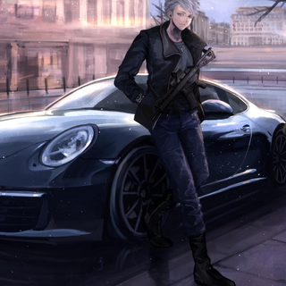 Anime car 4k wallpaper