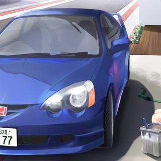 Anime car 4k wallpaper