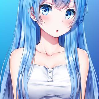 Blue anime 4k iPhone wallpaper