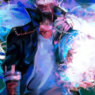 Blue anime 4k iPhone wallpaper
