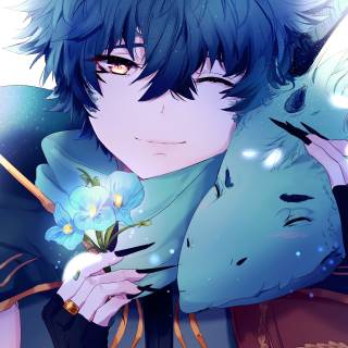 Blue anime 4k iPhone wallpaper