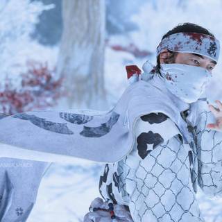 Ghost of Tsushima winter wallpaper