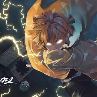 Zenitsu desktop 4k wallpaper