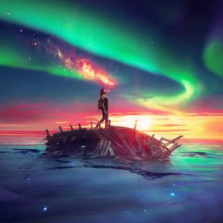 Northern light 4k wallpaper