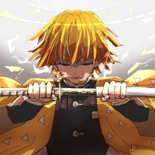 Zenitsu desktop 4k wallpaper