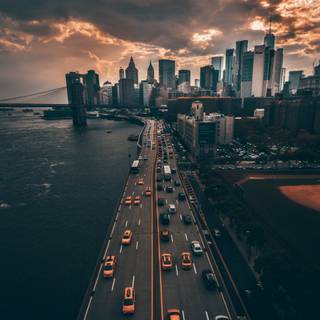 City phone 4k wallpaper