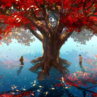 Anime tree 4k wallpaper