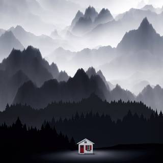 Minimalist forest 4k wallpaper