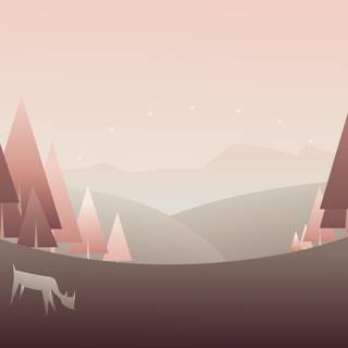 Minimalist forest 4k wallpaper