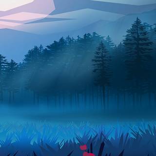 Minimalistic forest iPhone wallpaper
