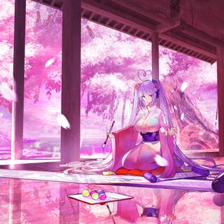 Anime tree 4k wallpaper