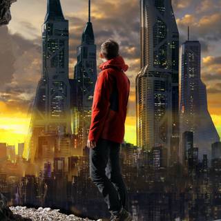 City phone 4k wallpaper