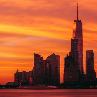 City sunset 4k wallpaper