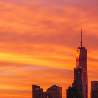 City sunset 4k wallpaper