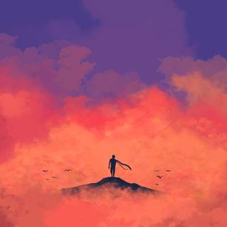 Minimalist 4k anime wallpaper