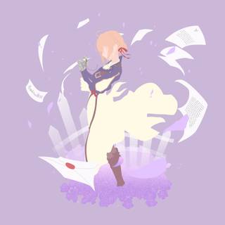 Minimalist 4k anime wallpaper