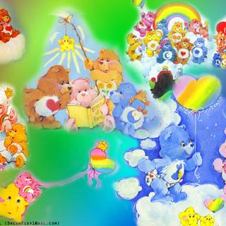 Kawaii Care Bears wallpaper
