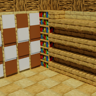 Minecraft shelf wallpaper