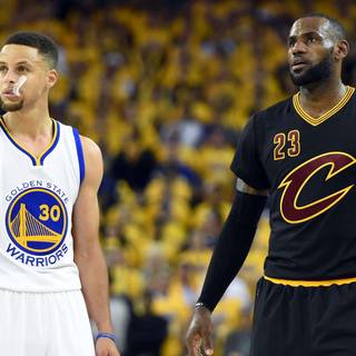 Lebron James and Stephen Curry wallpaper