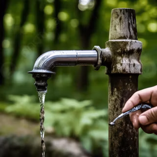 Water pipe wallpaper