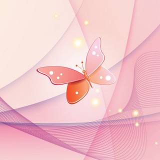 Pink butterfly HD iPhone wallpaper