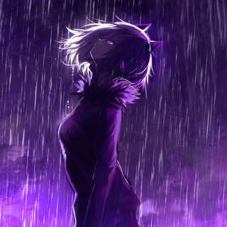 Black and purple aesthetic anime wallpaper