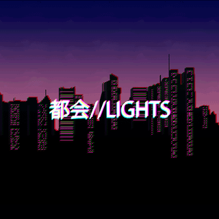 Dark purple anime city wallpaper