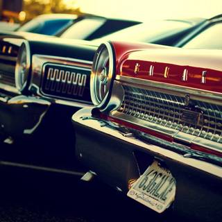 Autumn vintage car wallpaper