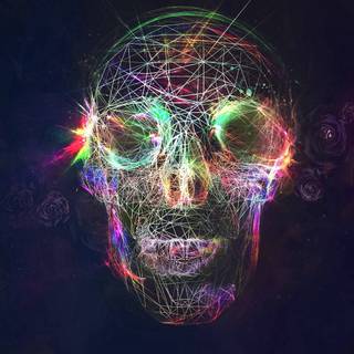 Digital skull wallpaper