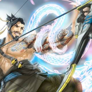 Genji and Hanzo desktop wallpaper